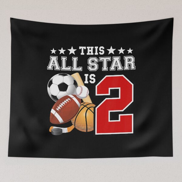 Item preview, 2 Year Old Sports Star Birthday Party All Sport 2nd Gift designed and sold by MalloWilli.