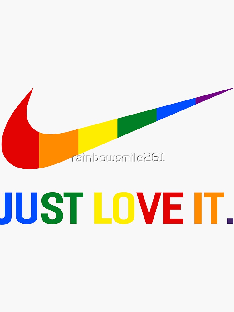 Rainbow Lesbian Gay Pride Lgbt Just Love It Shirt Sticker For Sale By Rainbowsmile261 Redbubble 3203