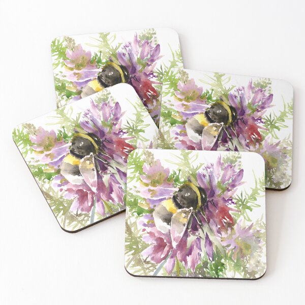 Item preview, Bee and Flowers designed and sold by surenart.