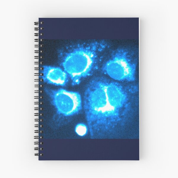 Item preview, Crecimiento celular en azul neón - Art by Science designed and sold by ArtByScience.