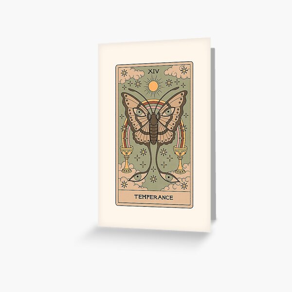 Vista previa del artículo con la obra «Templanza - Tarot de la Polilla», diseñado y vendido por Thiago Corrêa.