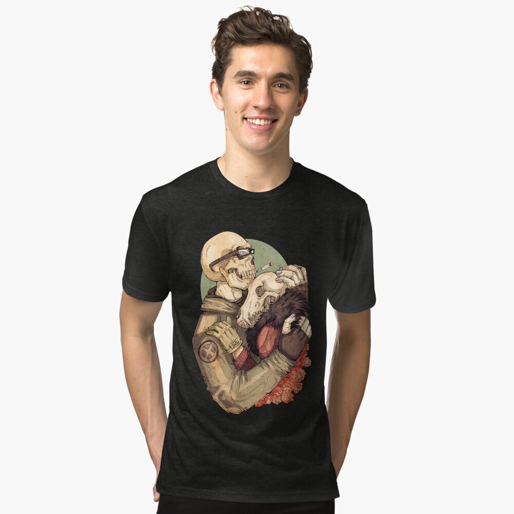 Item preview, Tri-blend T-Shirt designed and sold by WOLFSKULLJACK.