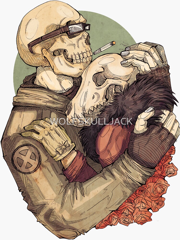 Thumbnail 3 of 3, Sticker, Weird Love designed and sold by WOLFSKULLJACK.
