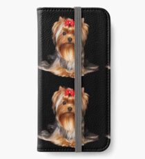 Yorkie with bow iPhone Wallet/Case/Skin