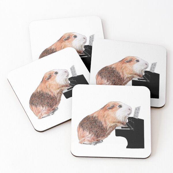 Item preview, Guinea pig at the piano designed and sold by Katerina Makarova.