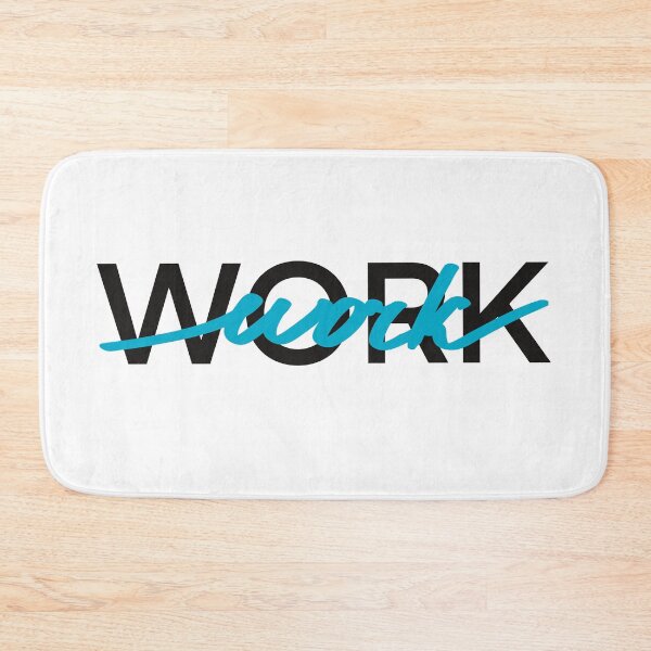 Item preview, Work. Blue Graphic motivational quote  designed and sold by Drevych-shop.