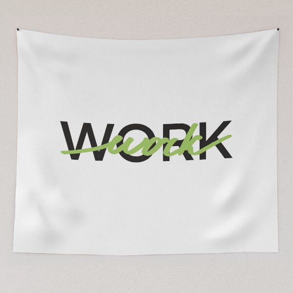 Item preview, Work. Green Graphic motivational quote  designed and sold by Drevych-shop.