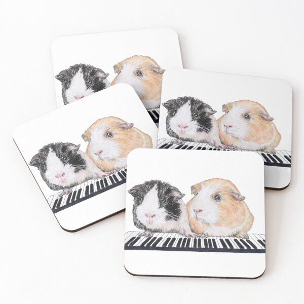 Item preview, Four hands guinea pigs piano players designed and sold by Katerina Makarova.