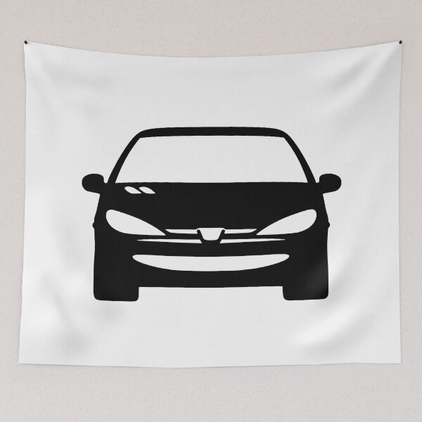 Item preview, Peugeot 206 black silhouette designed and sold by EdimDesign.