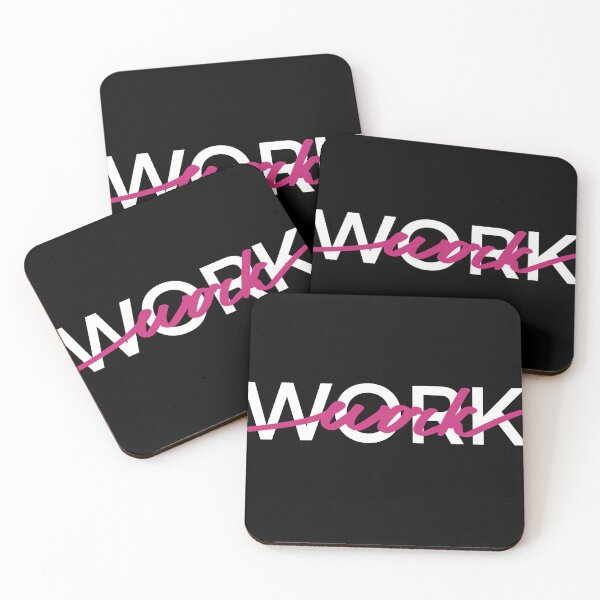 Item preview, Work. Pink Graphic motivational quote  designed and sold by Drevych-shop.