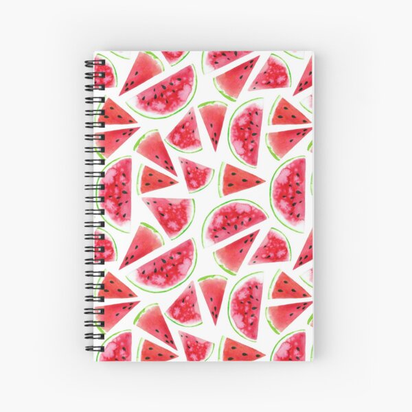 Watercolor watermelon slices Spiral Notebook