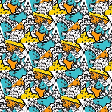 Artwork thumbnail, Colorful Ogee Repeating Pattern by 69Designs-MP