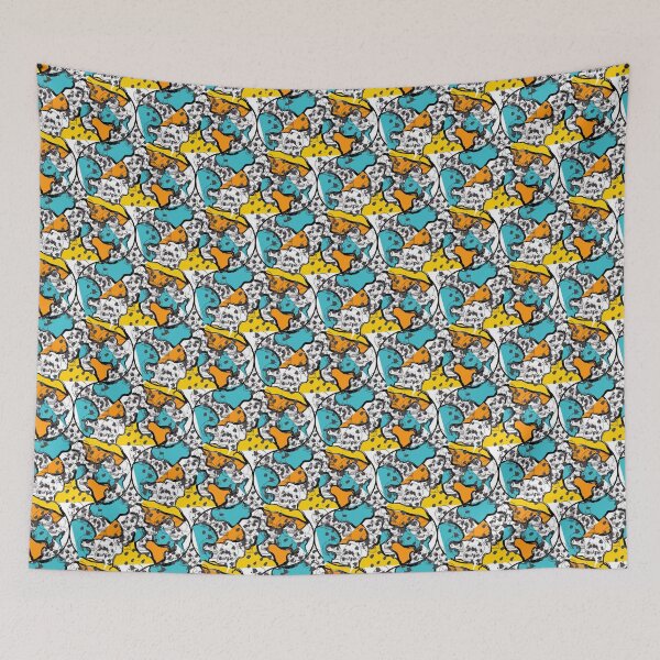 Item preview, Colorful Ogee Repeating Pattern designed and sold by 69Designs-MP.