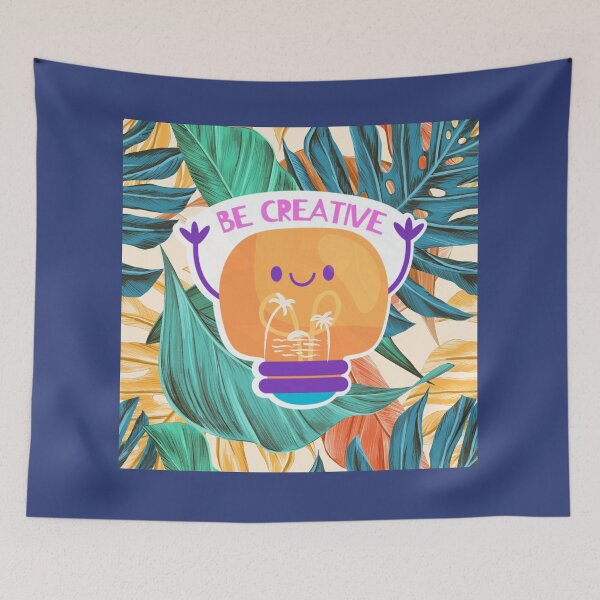 Item preview, Be creative in a unique way design with a leafy colorful background designed and sold by Arteartz.