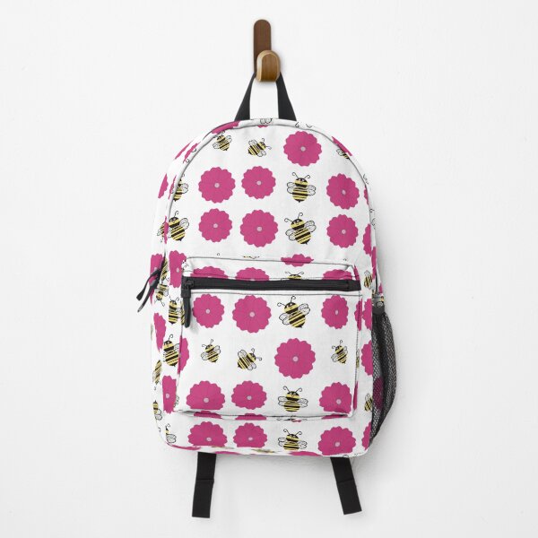Artikelvorschau, Rosa Blumen mit Hummeln entworfen und verkauft von FlippinTurtles.