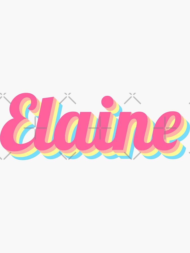 elaine-sweet-baby-name-sticker-for-sale-by-artomino-redbubble