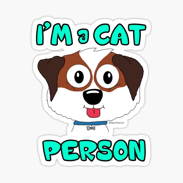 Cat Person vs. Dog Person Sticker