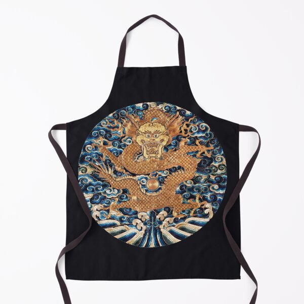 Item preview, SEA DRAGON AMONG WAVES Chinese Embroidery designed and sold by BulganLumini.