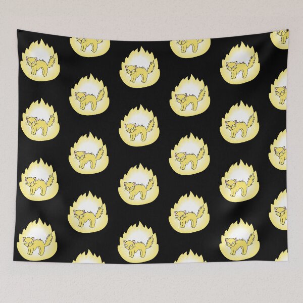 Item preview, gato super saiyajin divertido designed and sold by MerchSenpai.