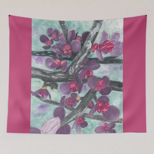 Item preview, Barberry Shrub Spring Buds with Background designed and sold by The Elderberry Blossom.