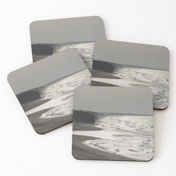 Item preview, Silver Coast - Misty Cliffs and Glossy Ocean at Foz do Arelho Portugal designed and sold by Georgia Mizuleva.