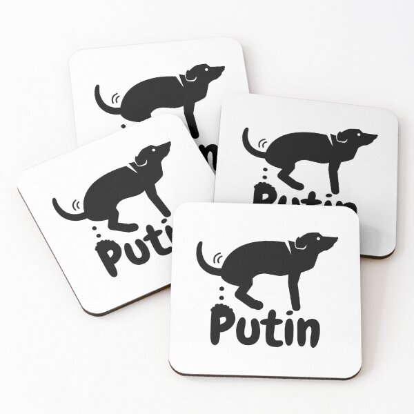 Item preview, Putin Dog Pooping 1 Black Logo designed and sold by KomarDesigns.