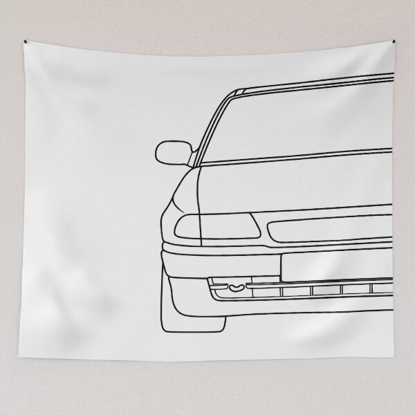 Item preview, Opel Vauxhal Holden Astra F 1992-2002 black lines designed and sold by EdimDesign.