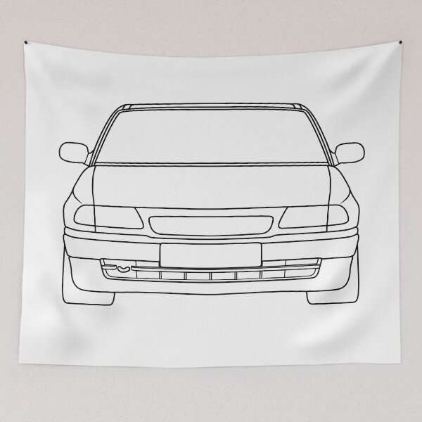 Item preview, Opel Vauxhal Holden Astra F 1992-2002 black lines designed and sold by EdimDesign.