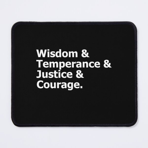 Item preview, Stoic Virtues Wisdom Temperance Justice Courage Stoicism  designed and sold by The Junto Shop.