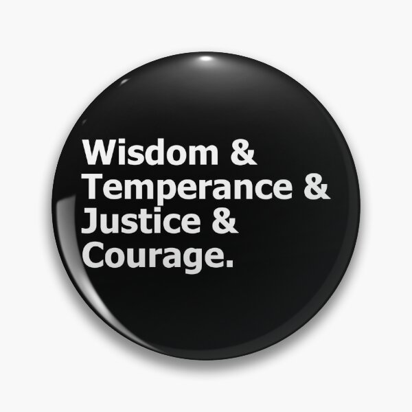 Item preview, Stoic Virtues Wisdom Temperance Justice Courage Stoicism  designed and sold by The Junto Shop.