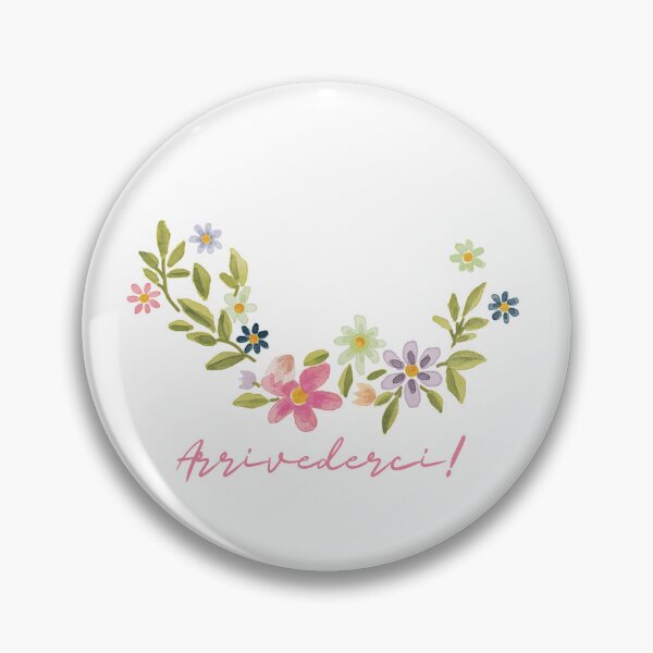 Item preview, Arriverderci - floral quote - beautiful flowers designed and sold by boomantique.