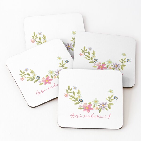 Item preview, Arriverderci - floral quote - beautiful flowers designed and sold by boomantique.