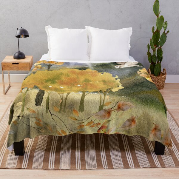 Item preview, Watercolor Autumn Mountains designed and sold by HappyLifeCreate.