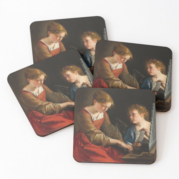 Item preview, Saint Cecilia and an Angel | Orazio Gentileschi | 1618 Renaissance Angel Art designed and sold by CJET.