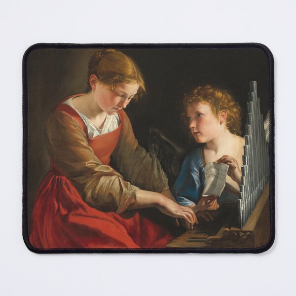Item preview, Saint Cecilia and an Angel | Orazio Gentileschi | 1618 Renaissance Angel Art designed and sold by CJET.