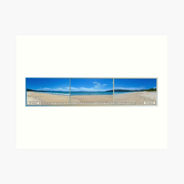 TASMAN OBELISK ~ D1G1TAL-M00DZ ~ Tryptich Two-Mile Beach by tasmanianartist Art Print