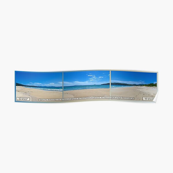 TASMAN OBELISK ~ D1G1TAL-M00DZ ~ Tryptich Two-Mile Beach by tasmanianartist Poster