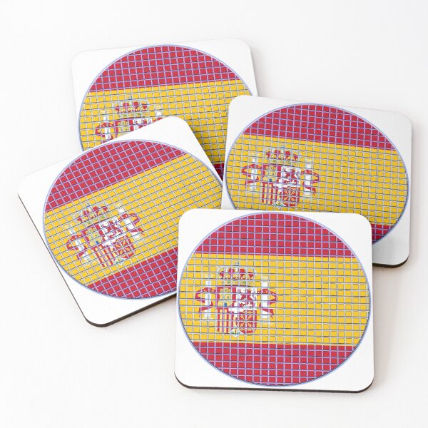 Item preview, Spain Flag Rounded - Squares Pixel  designed and sold by MoonElite.
