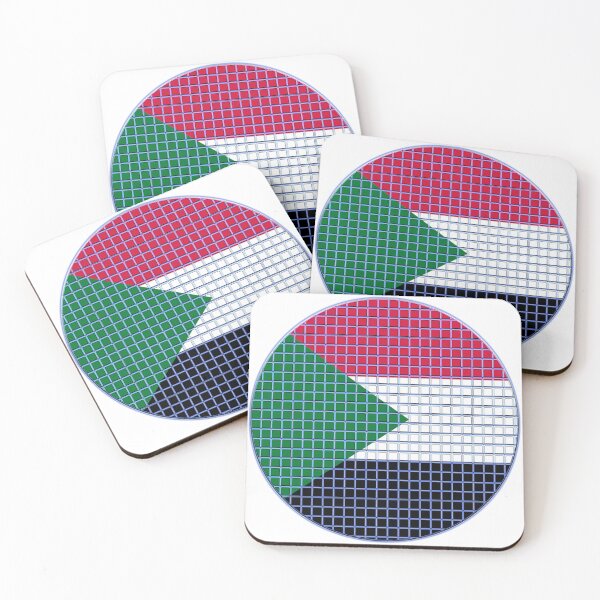 Item preview, Sudan Flag Rounded - Squares Pixel  designed and sold by MoonElite.