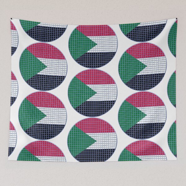 Item preview, Sudan Flag Rounded - Squares Pixel  designed and sold by MoonElite.