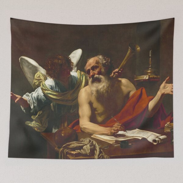 Item preview, Saint Jerome and the Angel | Simon Vouet | 1625 Renaissance Christian Art designed and sold by CJET.