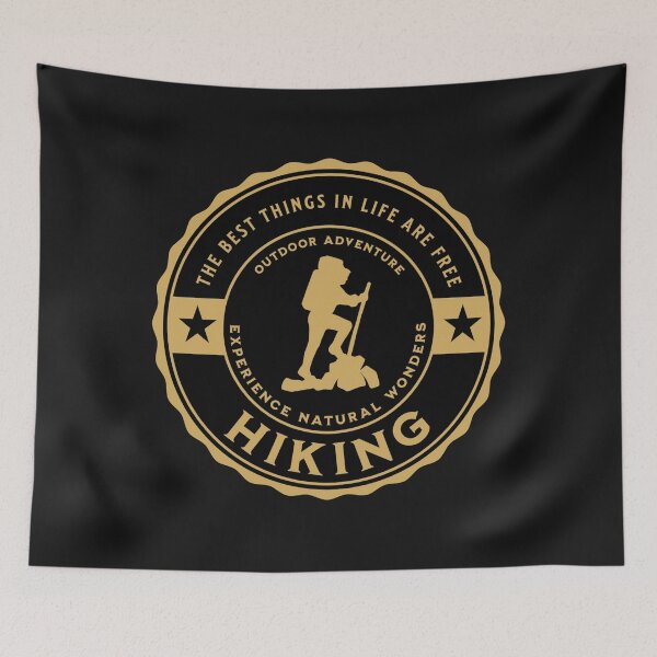 Item preview, Hiker The best things in life are free Hiking designed and sold by CattlettArt.