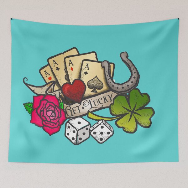 Item preview, Get Lucky Vintage Tattoo  designed and sold by BunnyThePainter.