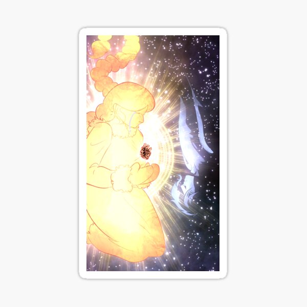 Item preview, Illustration : jeune fille du soleil et croissant de lune designed and sold by OSPYouTube.