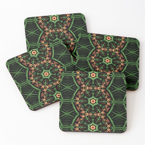 Item preview, Liquid Light Series #124 ~ Green And Orange Abstract Fractal Pattern designed and sold by Ascension Vibrations.