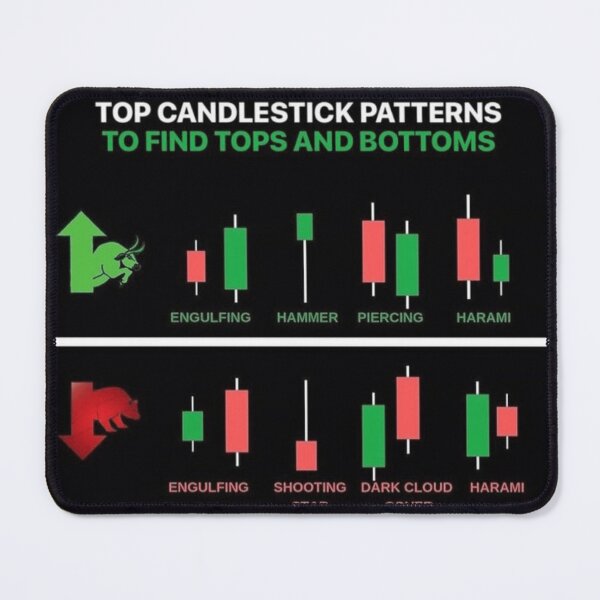 Item preview, Candlestick pattern design poster designed and sold by valerio07.