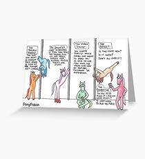A Typical Day in Pole Class Cartoon Greeting Card