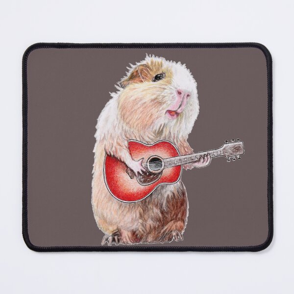 Item preview, Guinea pig guitar player designed and sold by Katerina Makarova.