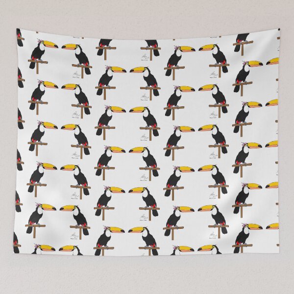 Item preview, Crazy Bird Man with Toucans designed and sold by Laughing Parrot Studio.