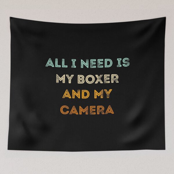 Item preview, Funny Photographer Gifts: All I Need Is My Boxer And My Camera, Photography Lovers designed and sold by AMINE  ★★★★★.